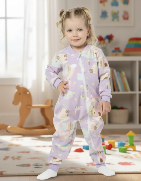 Pijama Macacão Infantil Vrasalon Reino Encantado Lilas Cód: 262