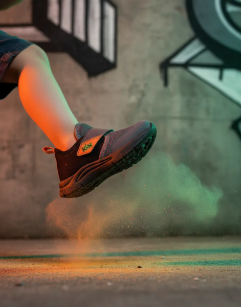 Tênis Klin New Sport Grafite/Preto/Laranja Cód: 619