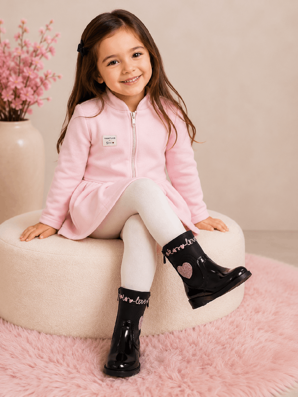 Bota Infantil World Colors Lolita Preta Imperdivel Cód: 339