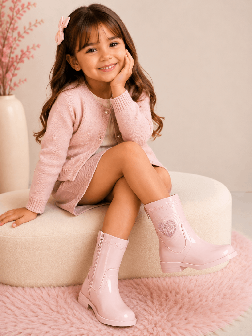 Bota Infantil World Colors Lolita Rosa Imperdivel Cód: 339