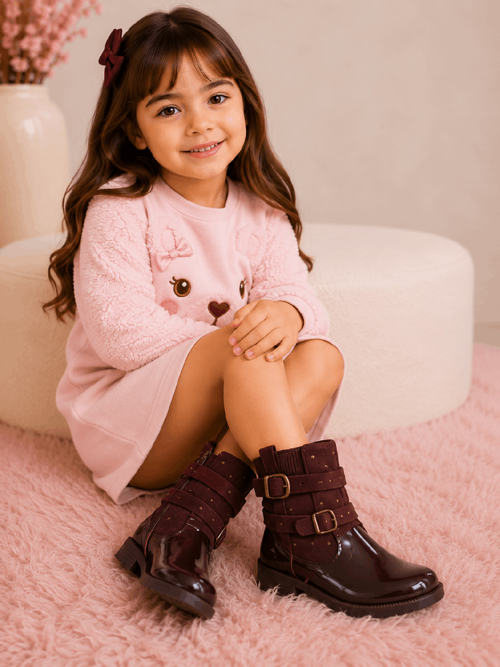 Bota Infantil World Colors Lolita Marrom Imperdivel Cód: 339