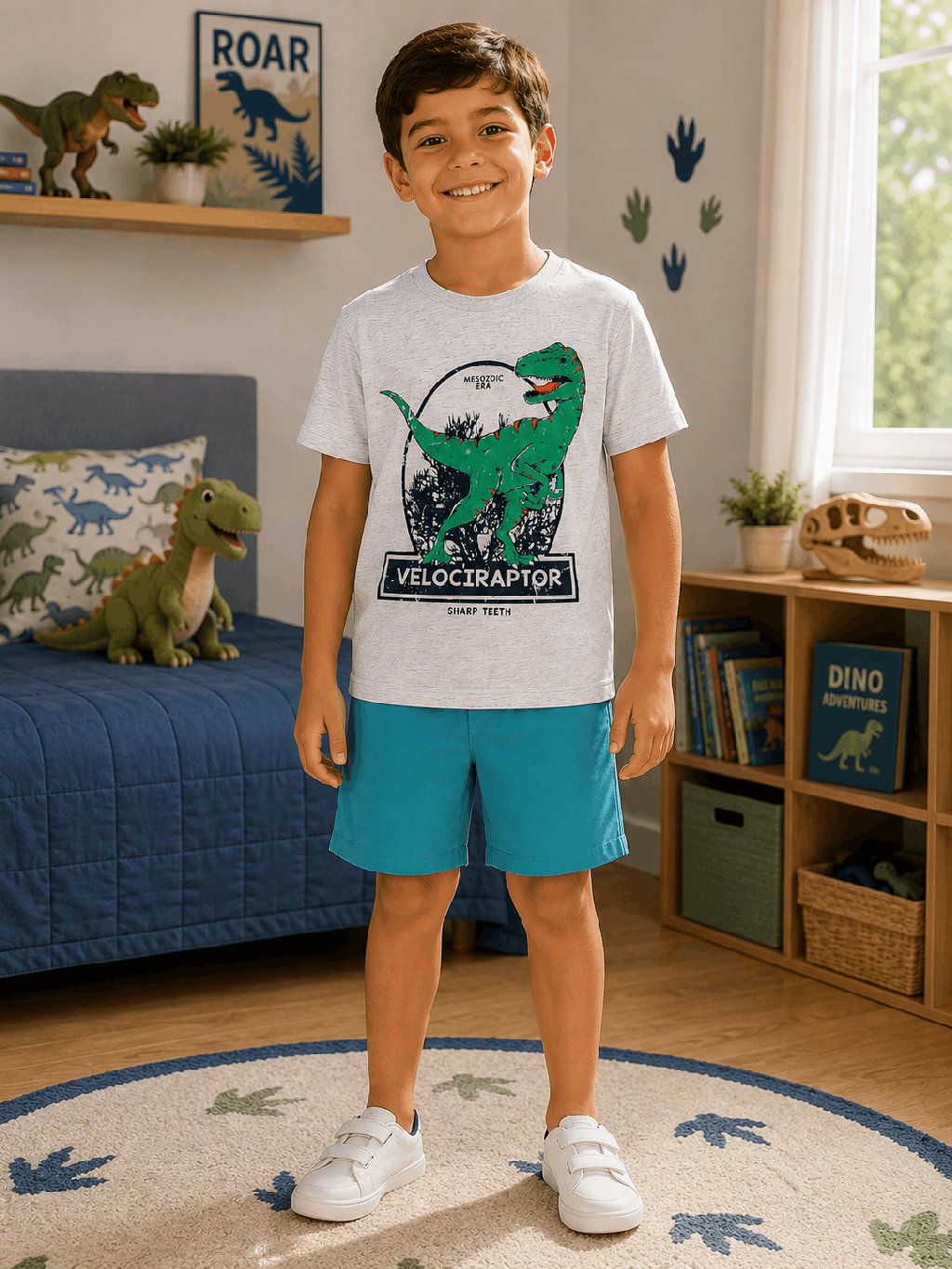 Conjunto Infantil Kamylus Dinossauro Velociraptor Cód: 151
