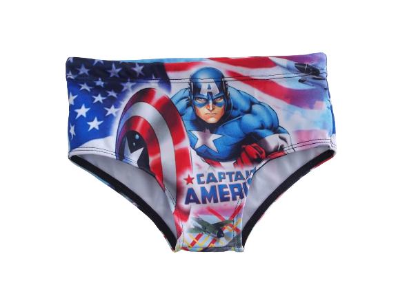 Sunga Infantil Capitão America Sucesso De Vendas Cód: 126
