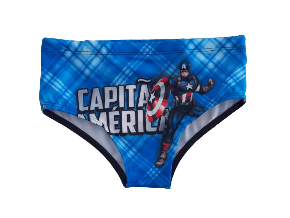 Sunga Infantil Capitão America Sucesso De Vendas Cód: 126