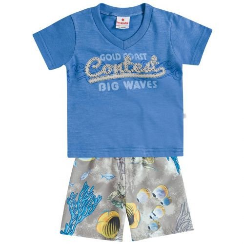Conjunto Bebê Brandili Fundo Do Mar Imperdível Cód: 329