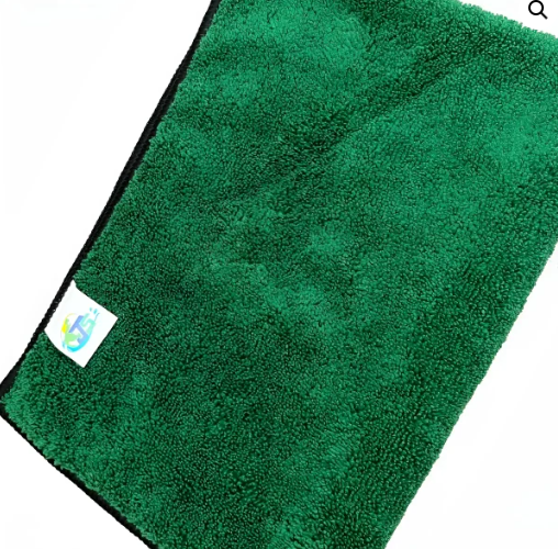 TOALHA 40X60 VERDE COM COSTURA PRETA AUTO 350GSM JS 