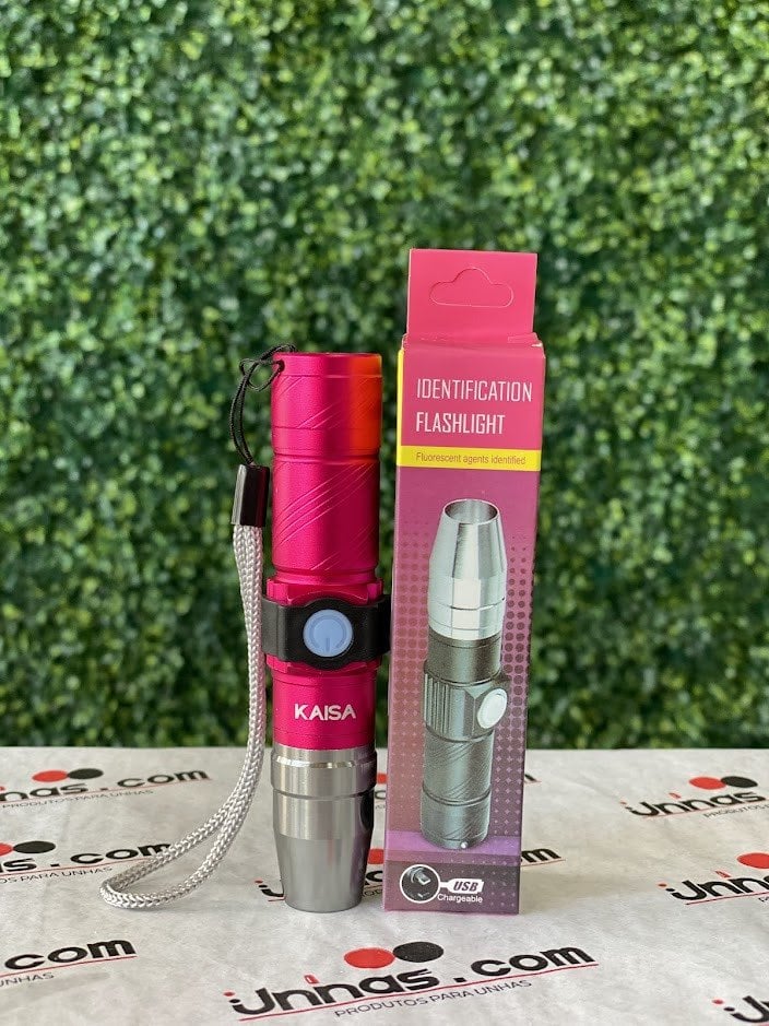 Lanterna Flashlight LED/UV USB | Alta Potência e Versatilidade