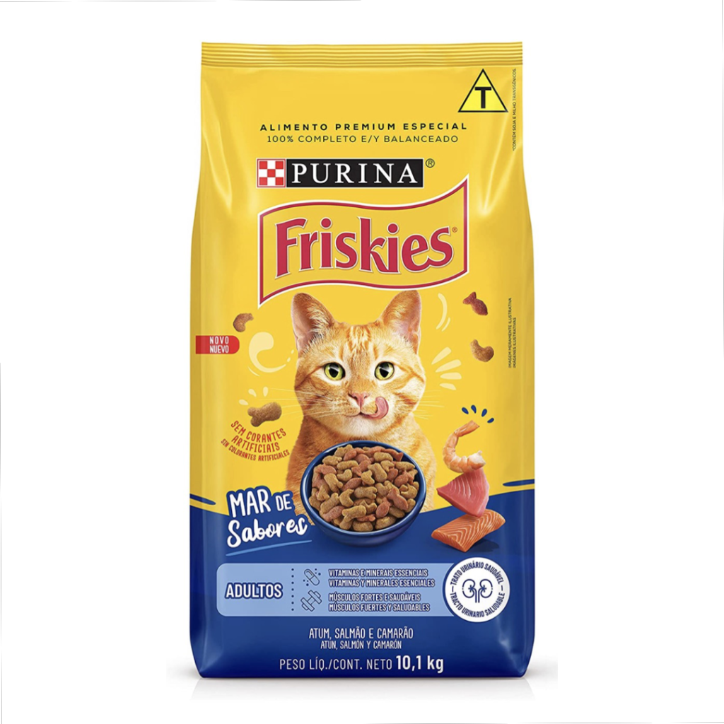 Ração Nestlé Purina Friskies Peixes & Frutos do Mar para Gatos Adultos 10.1 kg