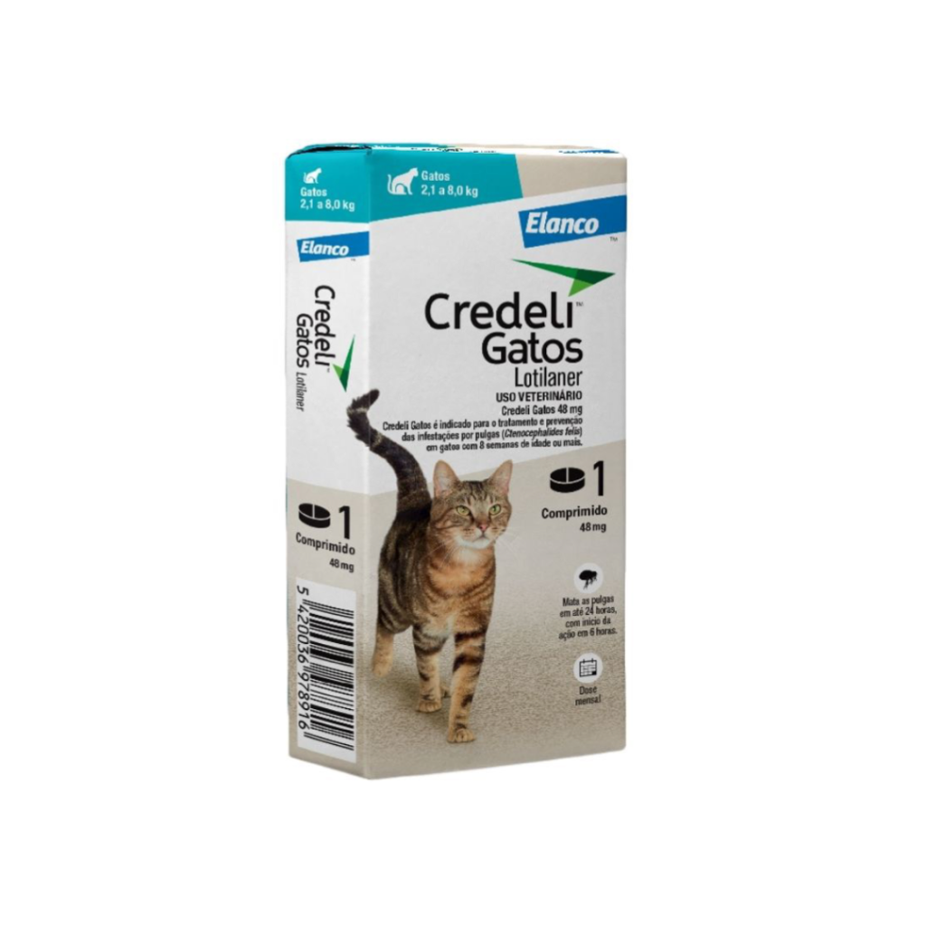 Antipulgas Credeli Elanco 48 mg para Gatos de 2,1 a 8,0kg