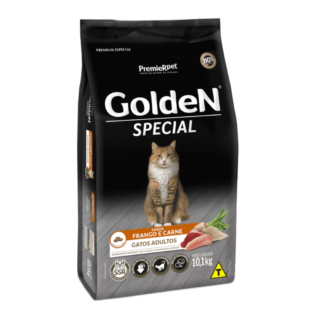 GoldeN Special Gatos Adultos Sabor Frango e Carne 10,1kg