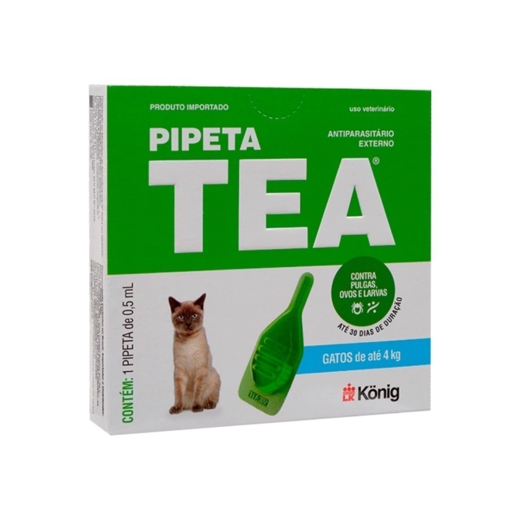 Antipulgas pipeta Tea konig 0,5ml para Gatos até 4 kg