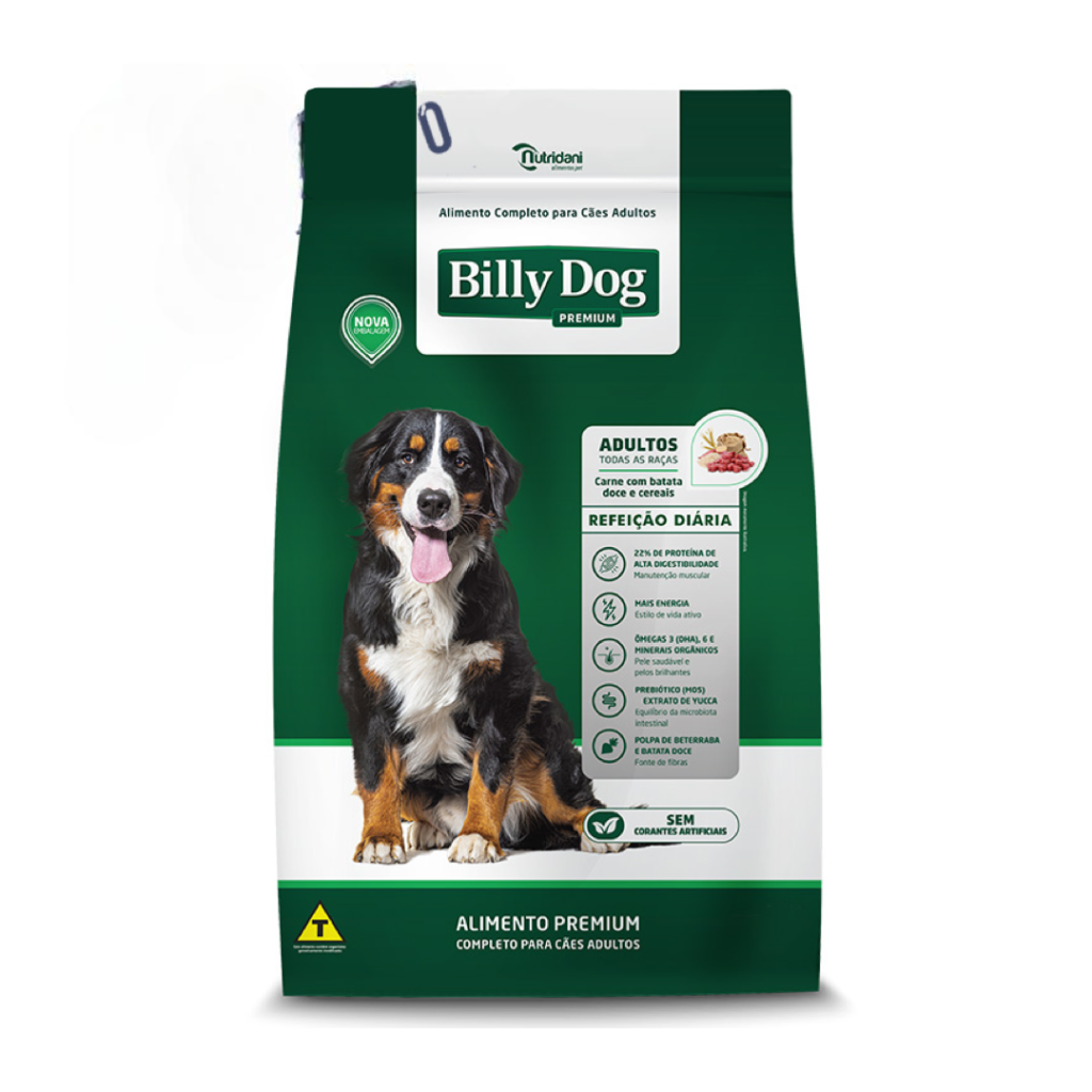 Billy Dog Refeição Diária Adulto Todas as Raças Premium 20kg