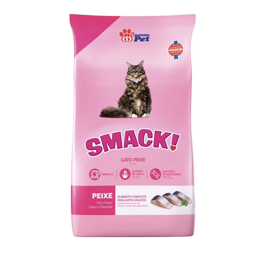 Ração Para Gatos Smack Sabor Peixe 10,1Kg