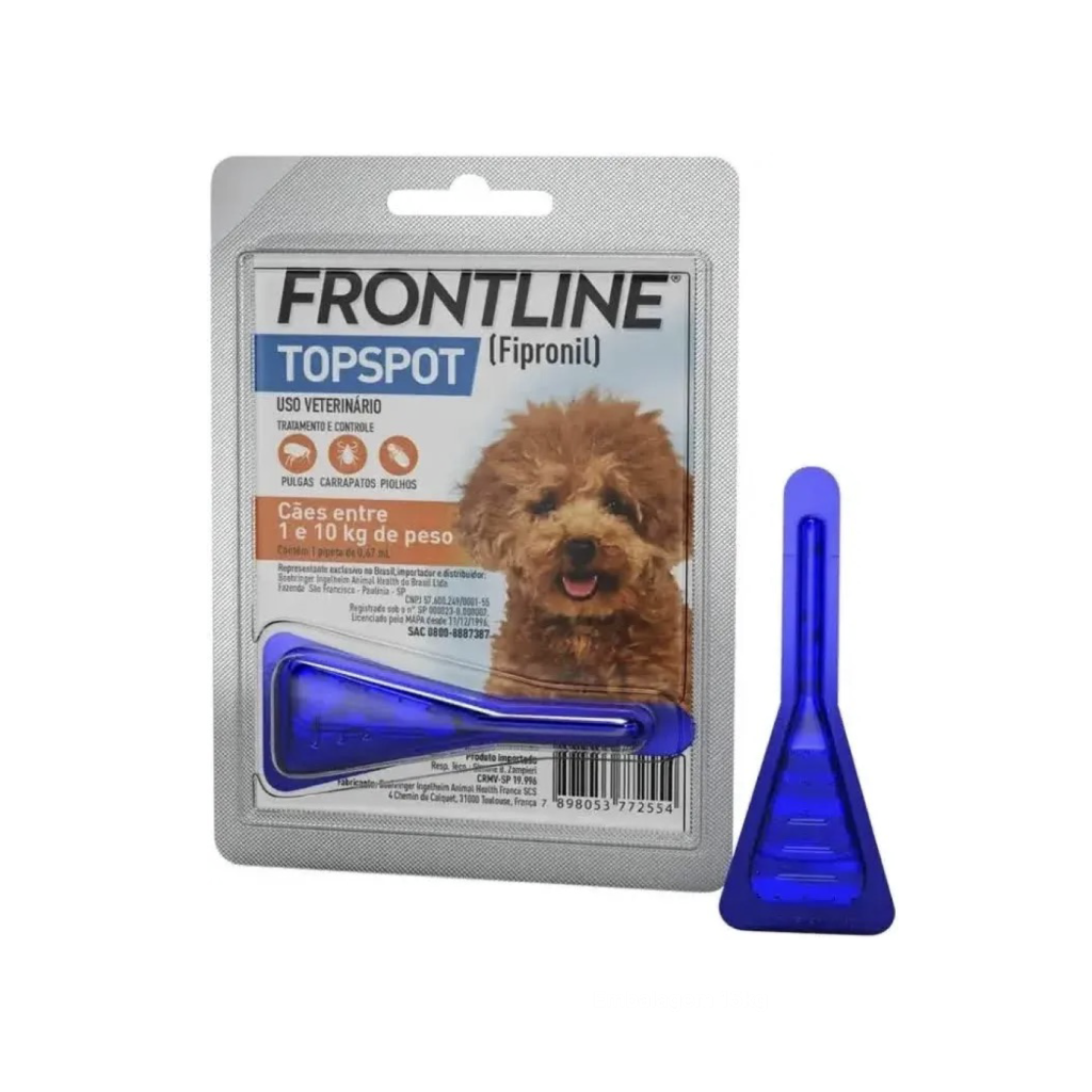 Frontline Top Spot para Cães de 1 a 10 Kg - Antipulgas e Carrapatos