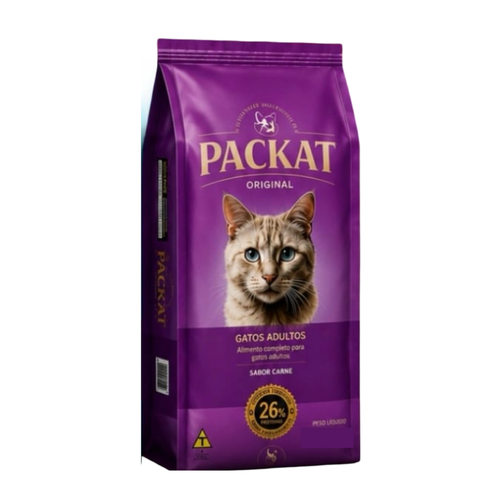 Ração Pac Kat Gatos Adultos Sabor Carne 10kg