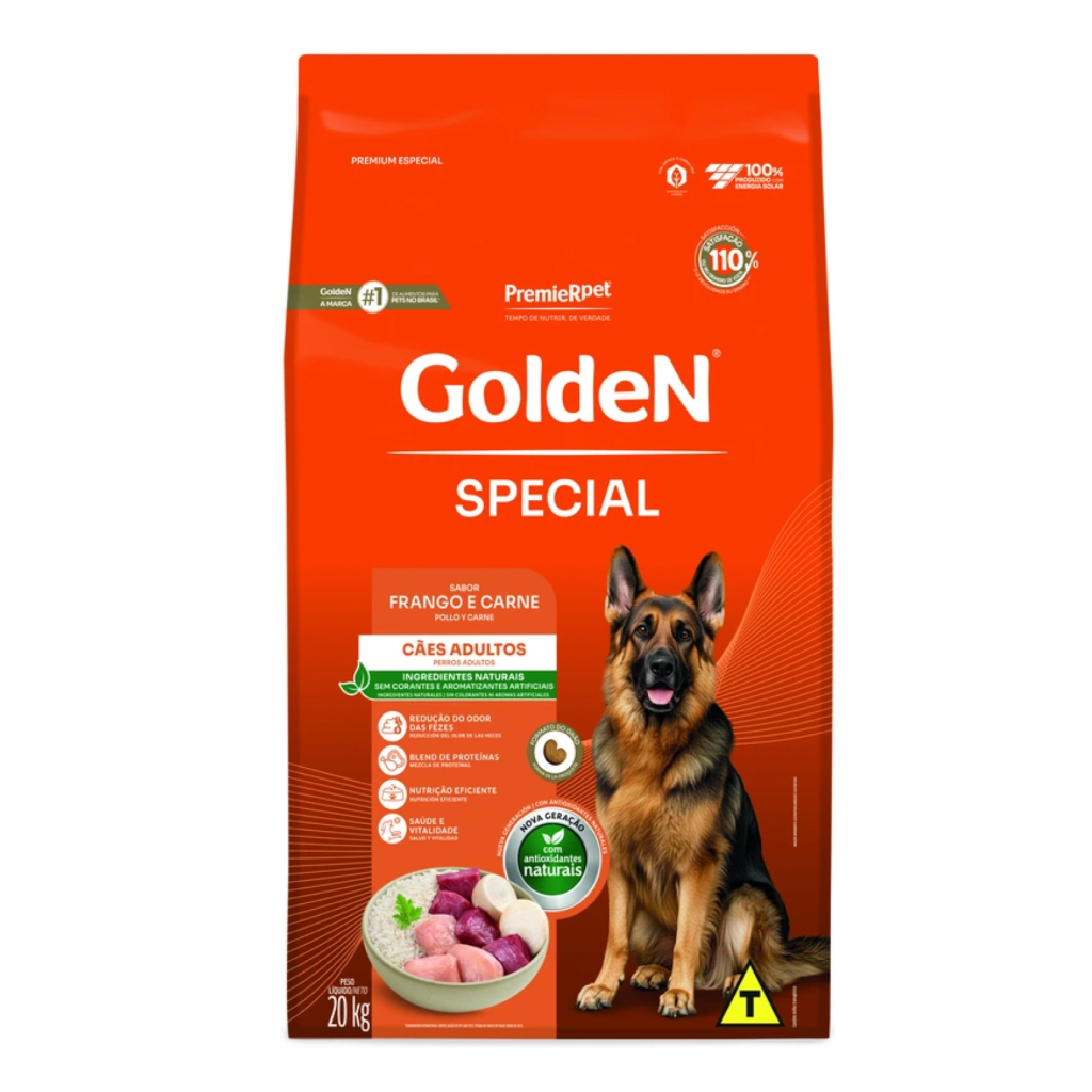 Ração Golden Special para Cães Adultos Frango e Carne 20 kg