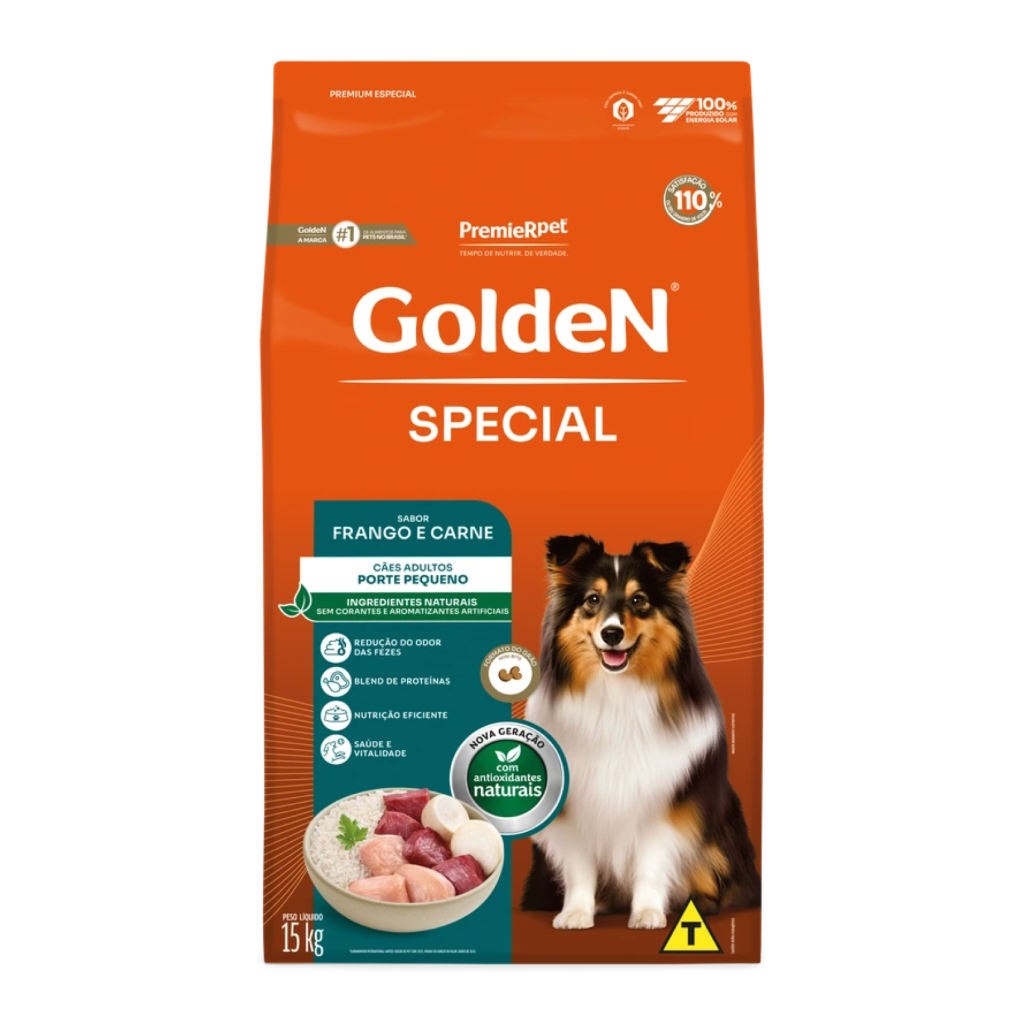 GoldeN Special Cães Adultos Porte Pequeno Frango e Carne 15kg