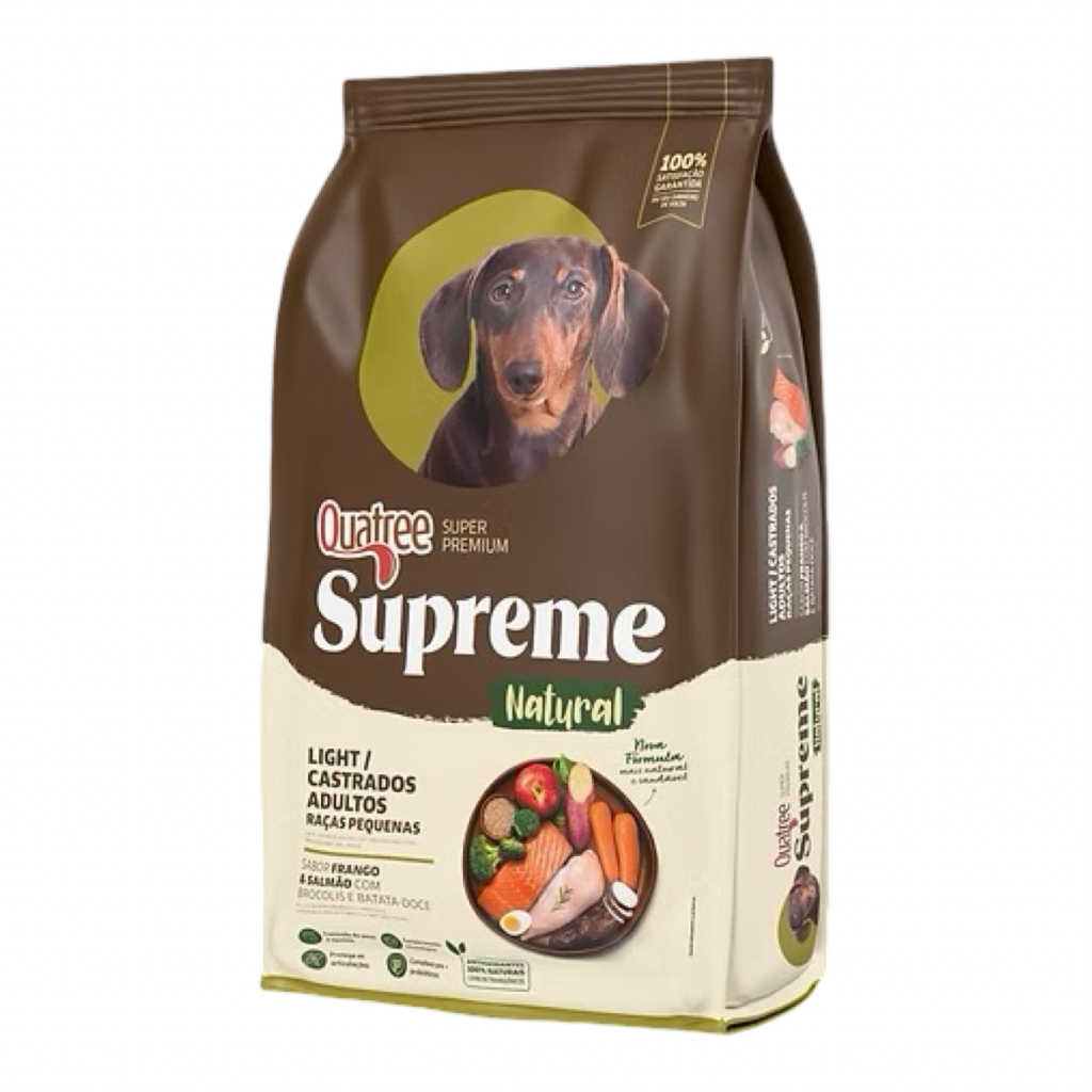 Quatree Supreme Cães Adultos Light e Castrados Todas as Raças 2,5kg