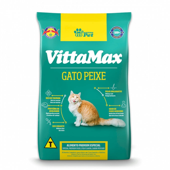 Ração VittaMax Gatos Sabor Peixe 10,1 kg