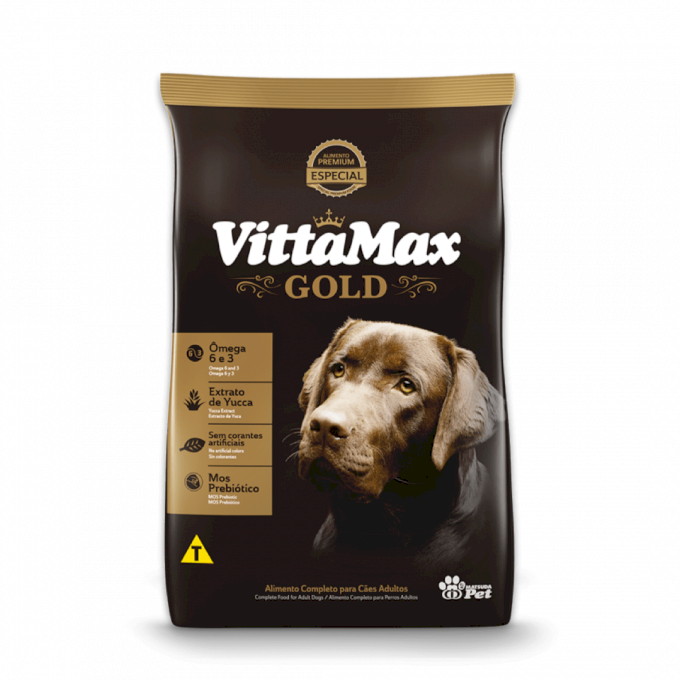 Ração VittaMax Gold Para Cães Adultos 15 Kg