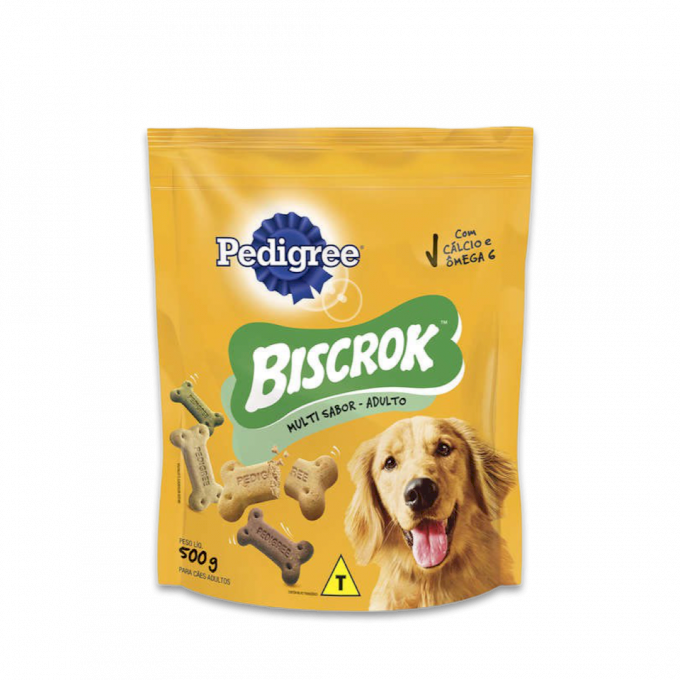 Biscoito Pedigree Biscrok Multi para Cães Adultos 500g