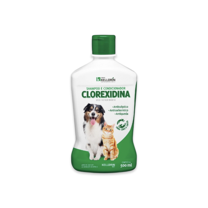 Clorexidina 500ml Shampoo Condicionador 5 Em 1 Kelldrin 500ml