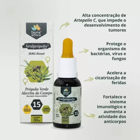 FAUNA 15% VERDPROPOLIS ZERO ALCOOL 30ML - UN