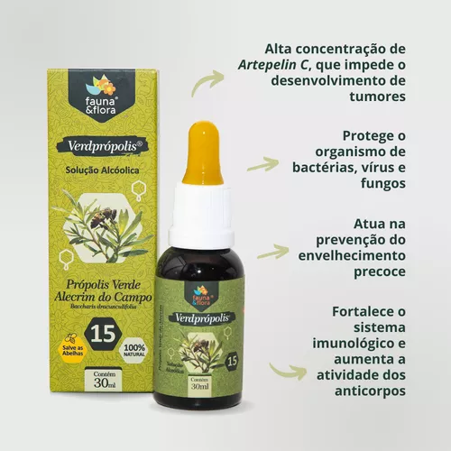 FAUNA 15% VERDPROPOLIS 30ML C/ALCOOL - UN