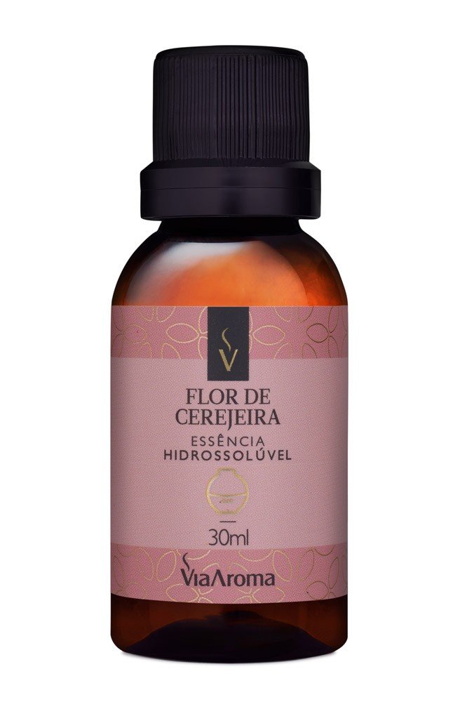 ESSÊNCIA HIDROSSOLUVEL VIA AROMA 30ML CLASSICA FLOR DE CEREJEIRA