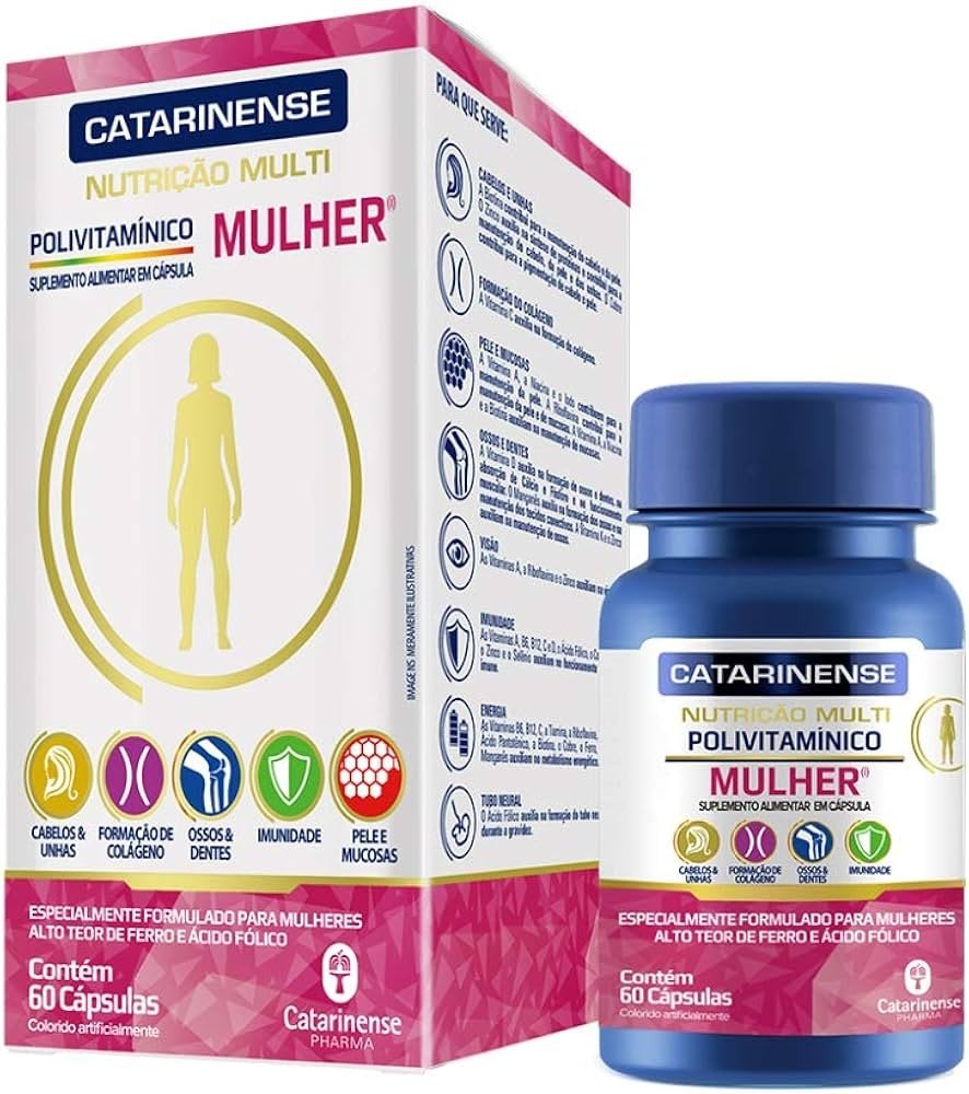 POLIVITAMÍNICO MULHER 60cáps - CATARINENSE 