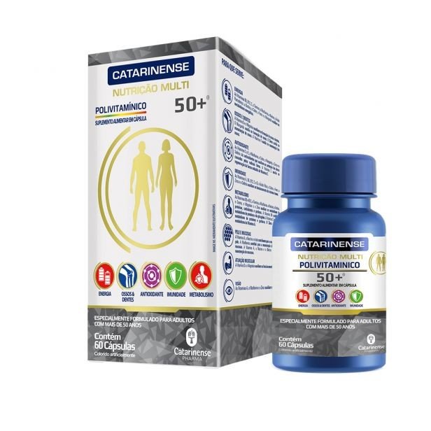 POLIVITAMÍNICO 50+ 60cáps - CATARINENSE 