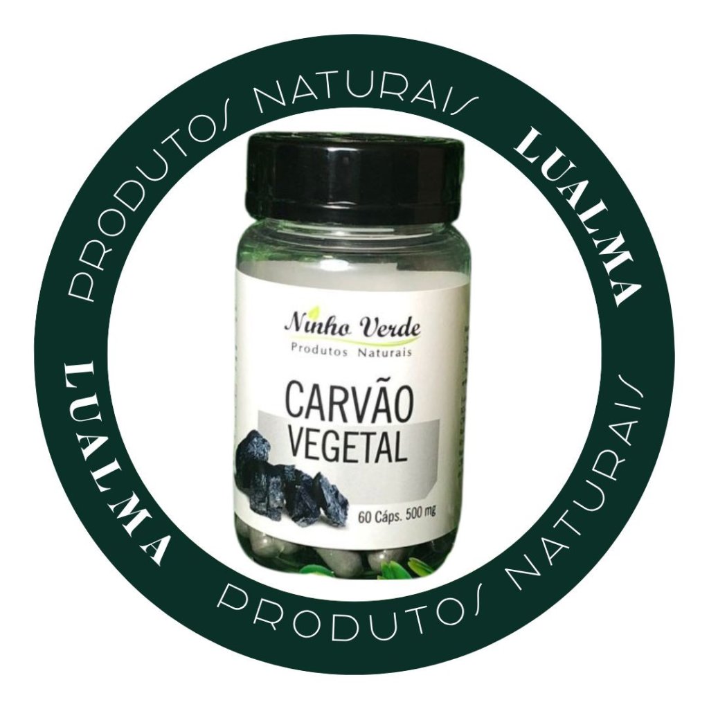CARVÃO VEGETAL 60CÁPS 500MG - NINHO VERDE 