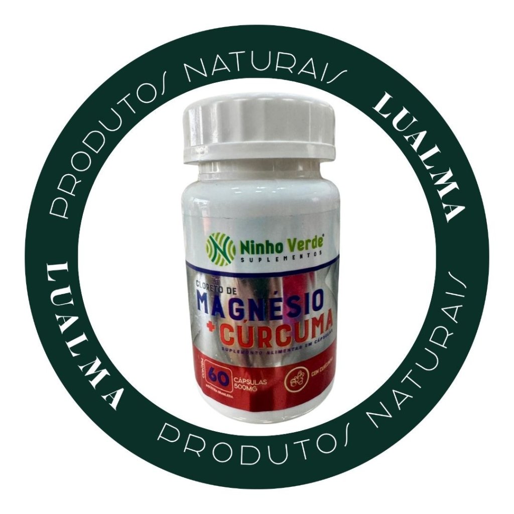 CLORETO DE MAGNÉSIO + CÚRCUMA 60CAPS 500MG - NINHO VERDE 