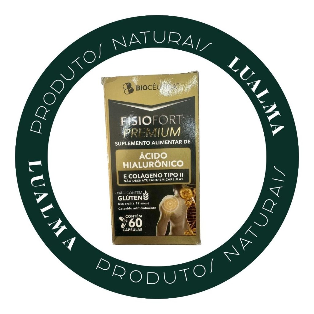 FISIOFORT PREMIUM/ÁCIDO HIALURÔNICO E COLÁGENO TIPO II BIOCÊUTICA - 60CÁPSULAS