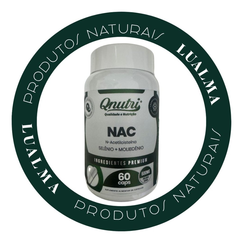 NAC (N-ACETILCISTEÍNA ) SELÊNIO + MOLIBDÊNIO 60CÁPSULAS 600mg - QNUTRI