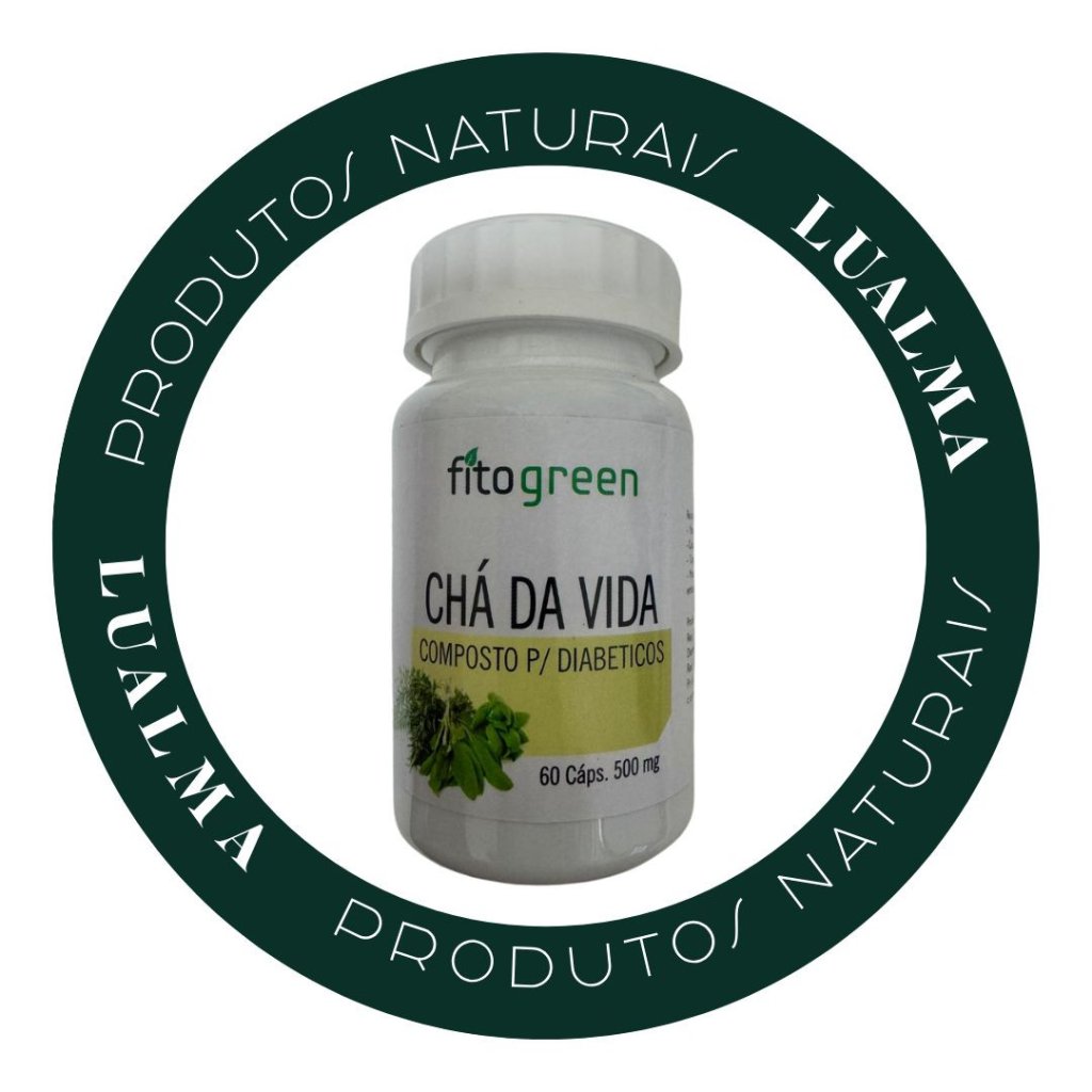 CHÁ DA VIDA COMPOSTO DIABETICOS 60CÁPS 500MG NINHO VERDE 