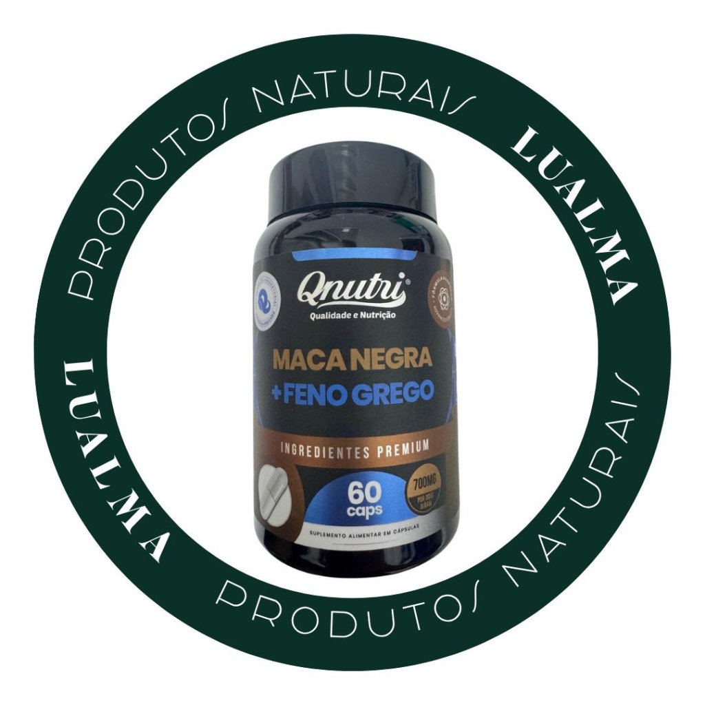 MACA NEGRA + FENO GREGO 60CAPS 700mg QNUTRI
