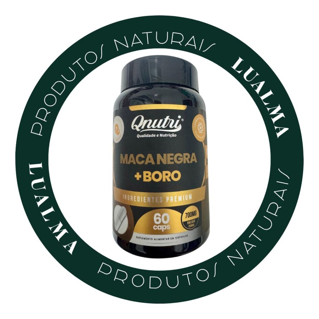 MACA NEGRA + BORO 60CAPS 700mg QNUTRI