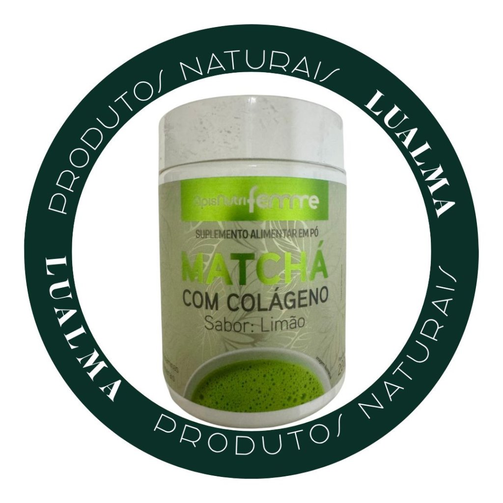 MATCHÁ COM COLÁGENO SABOR LIMÃO 200G APISNUTRIFEMME