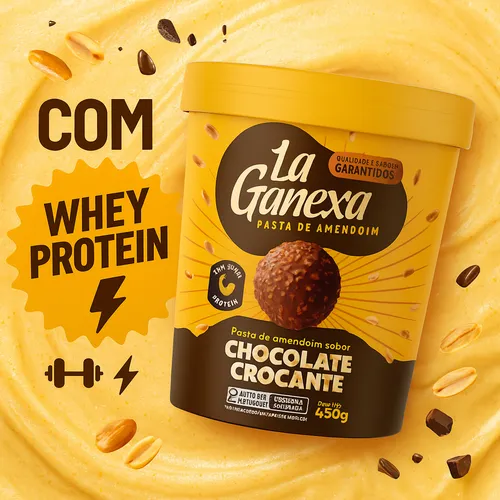 Pasta de Amendoim sabor Chocolate ao Leite Crocante 450g