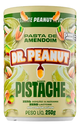 PASTA DE AMENDOIM DR.PEANUT PISTACHE 250g ZERO 