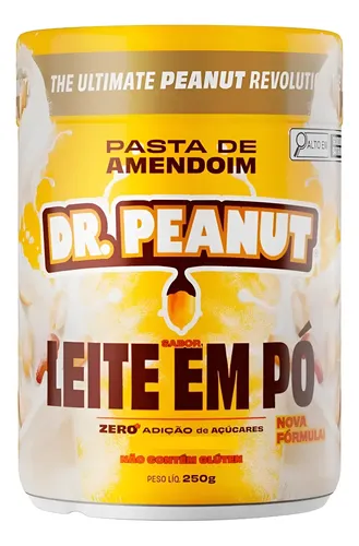 PASTA DE AMENDOIM DR.PEANUT LEITE EM PÓ 250g ZERO 