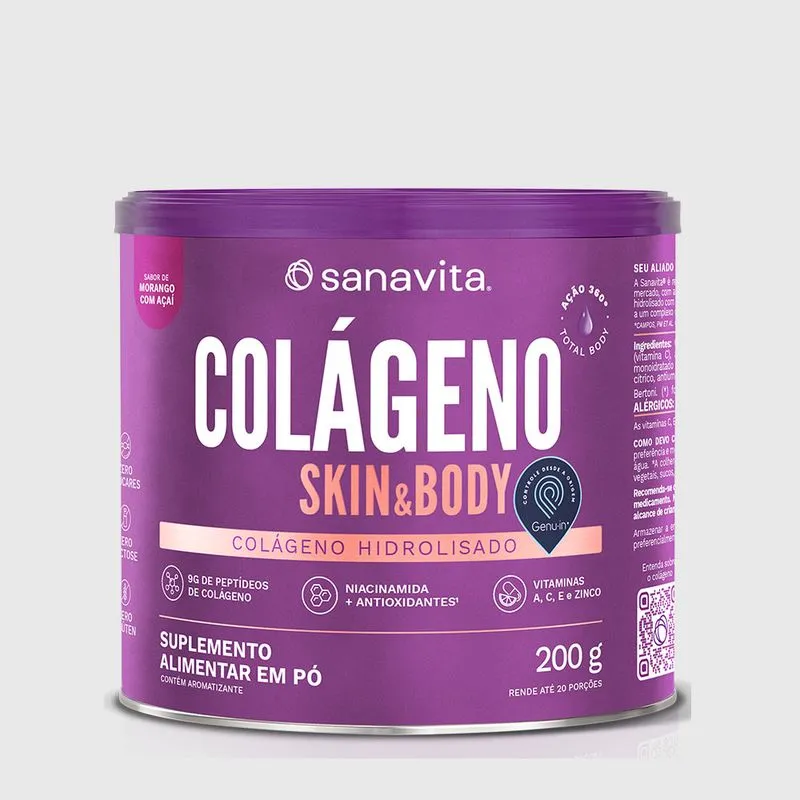 COLÁGENO SKIN BODY - MORANGO C/AÇAI 200G