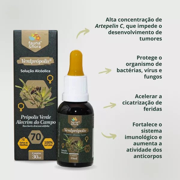 FAUNA 70% VERDPROPOLIS 30ML C/ALCOOL - UN