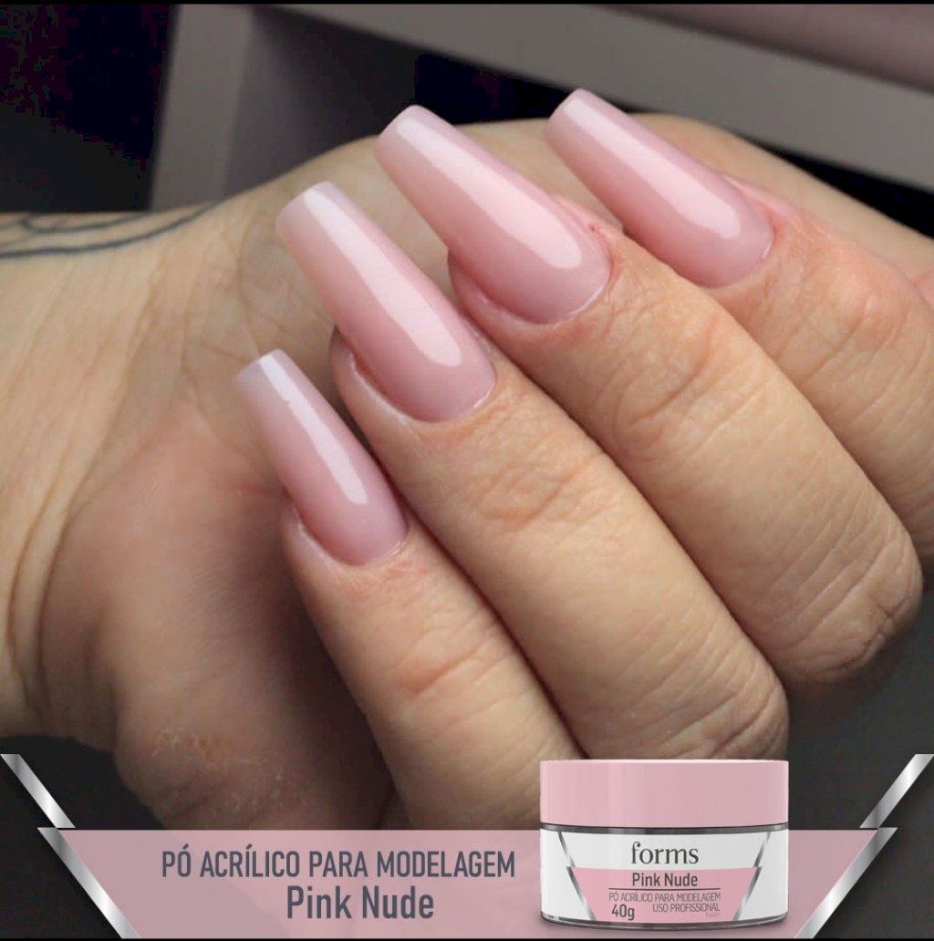 Pó acrílico forms pink nude