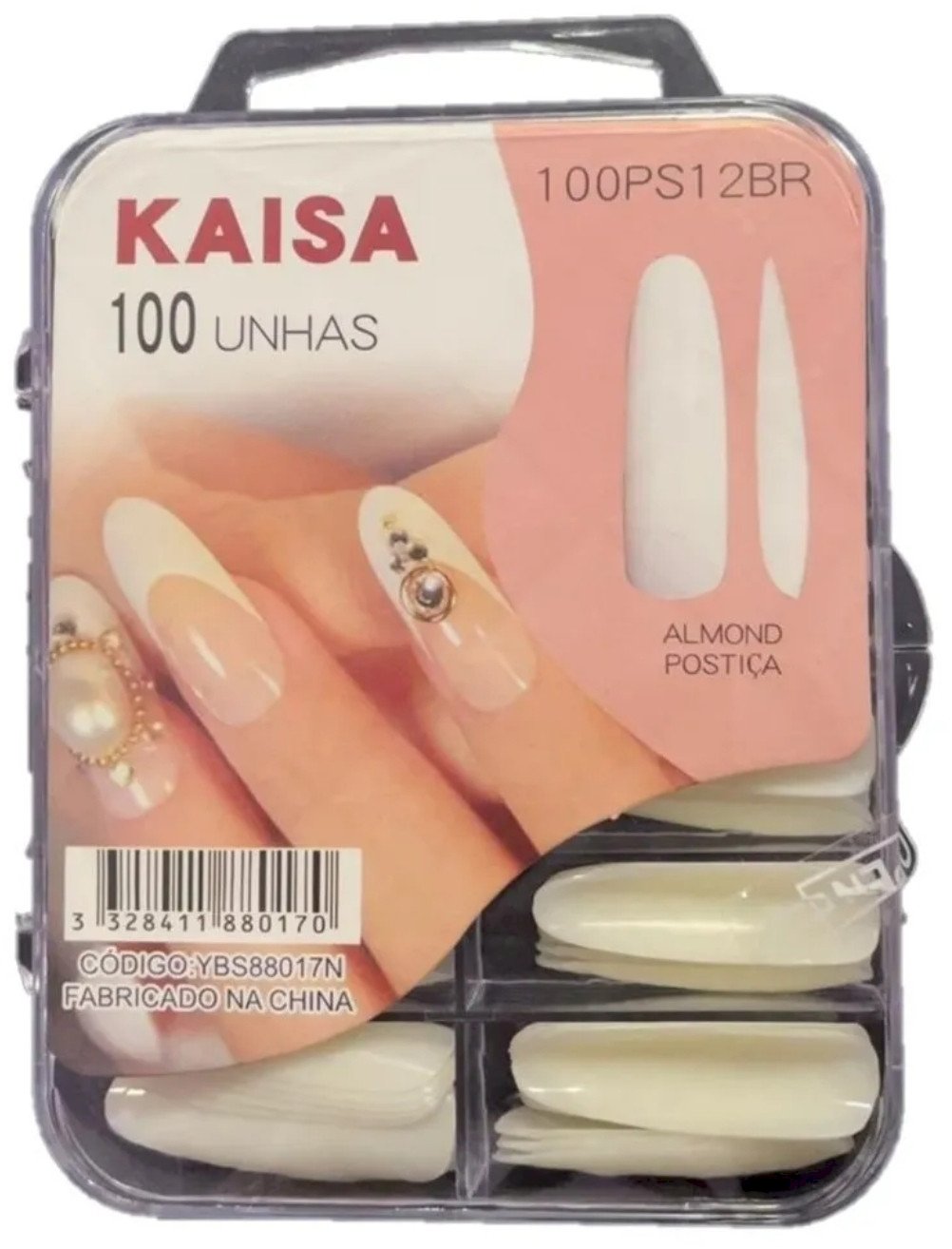 Postiça almond longa natural