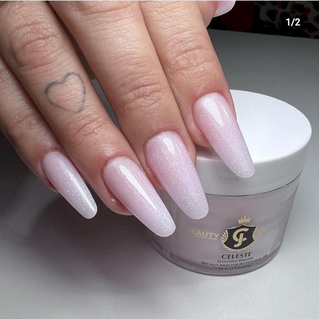 Pó acrílico JC celeste 