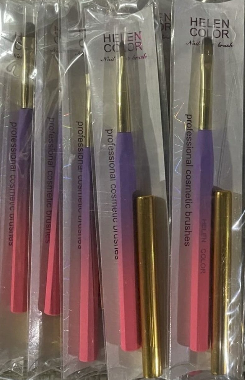 Pincel gel com tampa rosa/lilás 