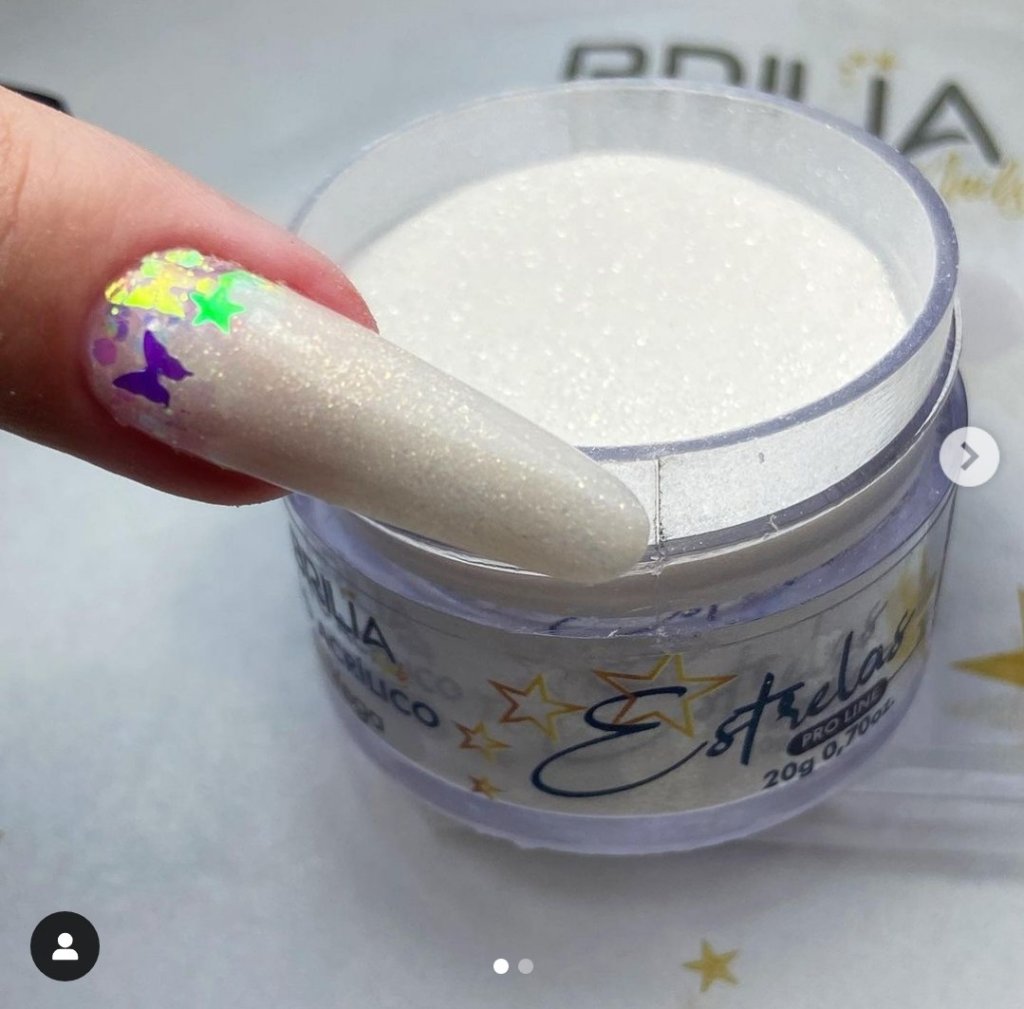 Po acrílico brilia gliter vega