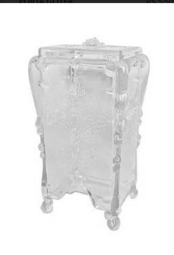 Porta algodao acrílico transparente 